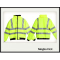 High Visibility Traffic Safety Jacket with Black Polar Fleece Inside